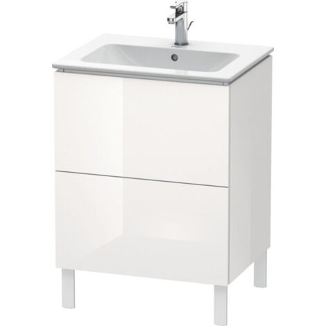 L-CUBE mobile lavabo 620x481x704mm bianco lucido (1/5)
