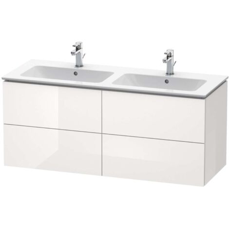 L-CUBE mobile lavabo 1290x481x550mm bianco lucido (1/5)