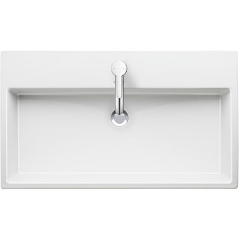 Duravit VERO AIR lavabo senza troppopieno con piano rubinetteria 800x470mm senza foro rubinetto bianco (1/2)