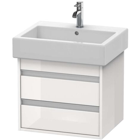 KETHO mobile lavabo 440x550x410mm bianco lucido (1/2)