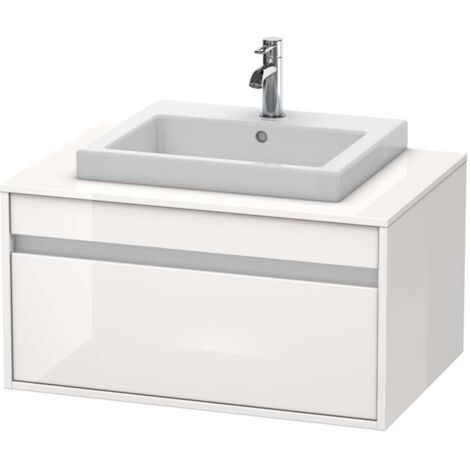 KETHO mobile lavabo 550x800x426mm bianco lucido (1/2)