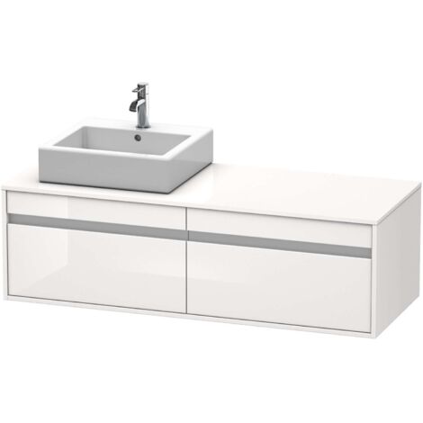 Mobile lavabo KETHO 550x1400x426m con illuminazione bianca lucida li (1/3)