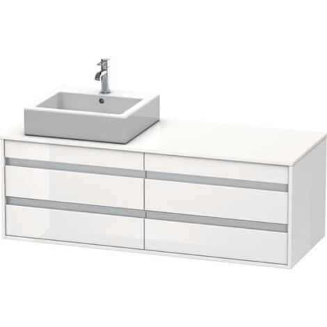 Mobile lavabo KETHO 550x1400x496m con illuminazione bianca lucida li (1/3)