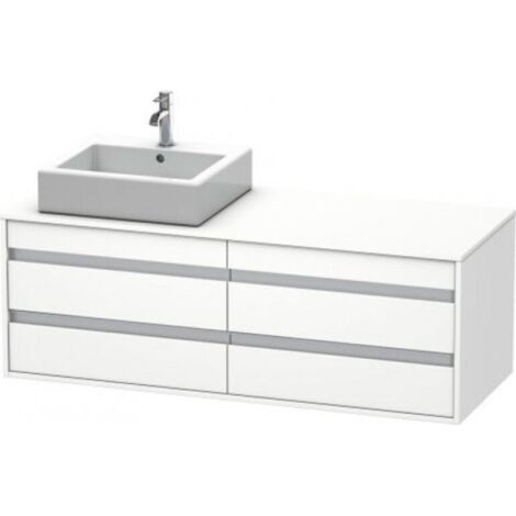 KETHO mobile lavabo 550x1400x496mm WT li bianco lucido (1/2)