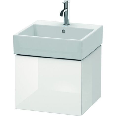 L-CUBE mobile lavabo 394x484x459mm bianco lucido (1/5)
