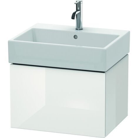 Mobile lavabo L-CUBE 394x584x459mm bianco lucido mancanza (1/5)