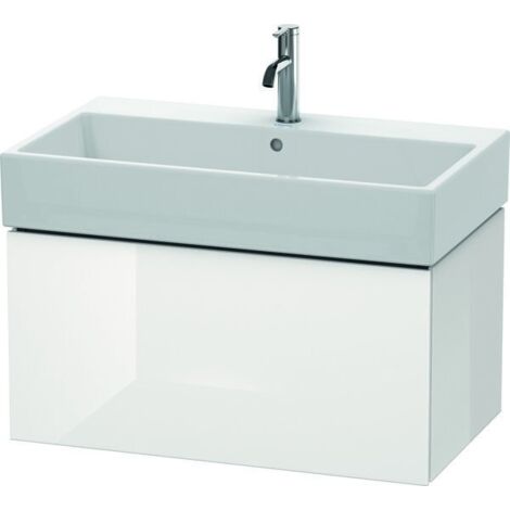 L-CUBE mobile lavabo 394x784x459mm bianco lucido (1/5)