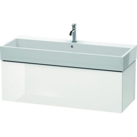 Mobile lavabo L-CUBE 394x1184x459mm bianco lucido (1/5)