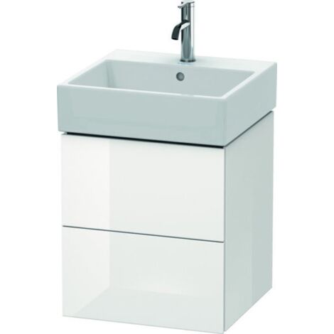 L-CUBE mobile lavabo 544x484x459mm bianco lucido (1/5)