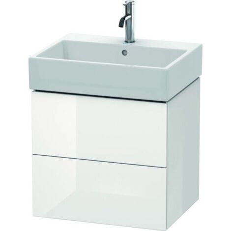 L-CUBE mobile lavabo 544x584x459mm bianco lucido (1/5)
