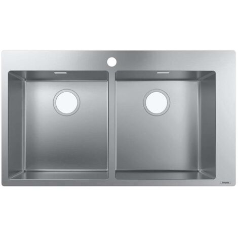 S711-F765 Lavello incasso 370 x 370 con foro rubinetto inox (1/4)