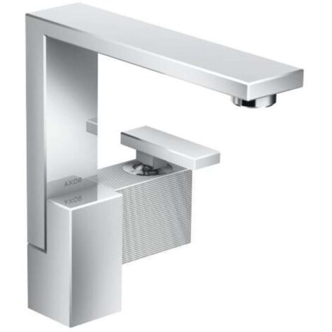 maniglia per lavabo 190, diamantata, piletta push-open cromata (1/3)