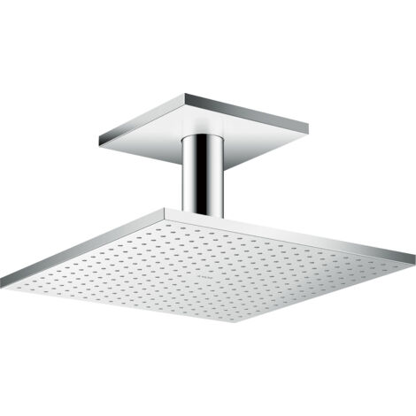 Soffione 300 x 300 m 2 getti con attacco a soffitto cromato da 100 mm (1/2)