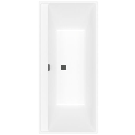 Collaro, Vasche rettangolari, 800 x 470 mm, Rettangolare, Duo, Nero Opaco