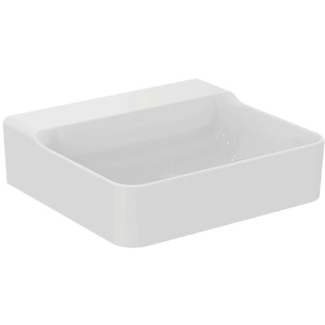 Lavabo CONCA 500x450x165mm bianco senza foro rubinetto, senza troppopieno IDEAL STANDARD