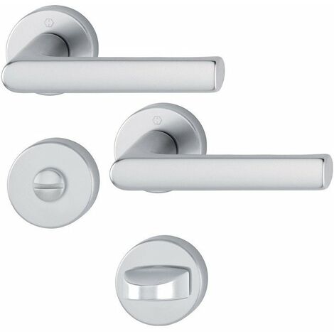 Maniglia per porta Hamburg 1700 / 42KB / 42KBS Alu.F1 SK / OL DIN Sinistra / Destra HOPPE