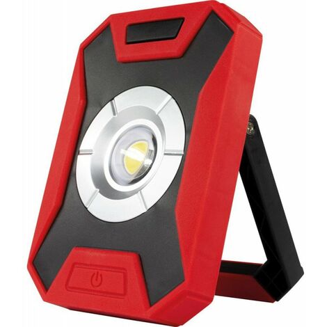 Lampada da lavoro a LED Batteria ricaricabile alluvione 10 W nero-rosso (1/3)