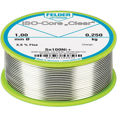 Filo per saldatura ISO-Core® Clear 1mm 100g Sn100Ni + FELDER