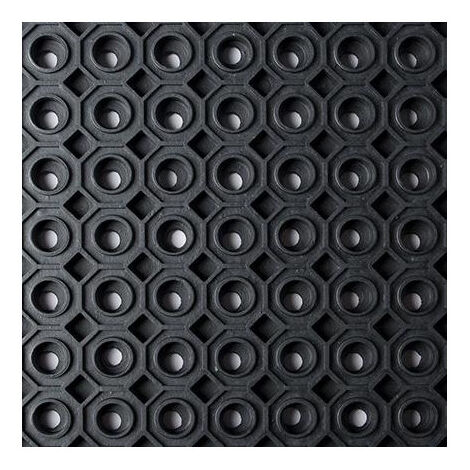 Addis, Zerbino A Nido D'ape, Resistente, 100% Gomma, Nero, 60 X 40 Cm 92349334
