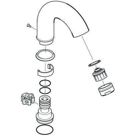 HG Axor Carlton 2G Wasch- Ti-arm f Presa cromata per lavabo a mano (1/2)