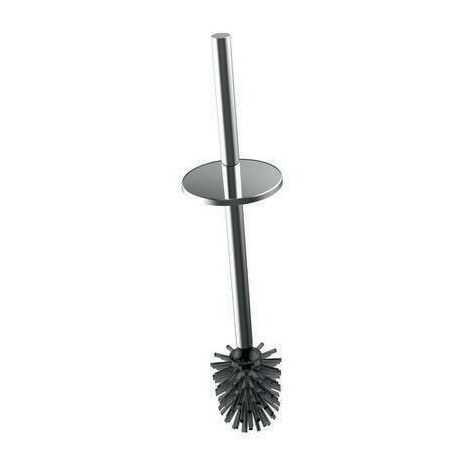 Spazzola compl. con coprispazzola nera. Tubo e coperchio cromati