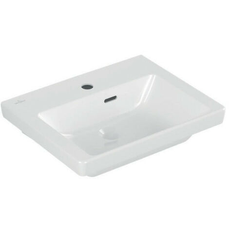 Subway V&B 3.500x400mm lavello con overflow con foro per il rubinetto bianco (1/4)