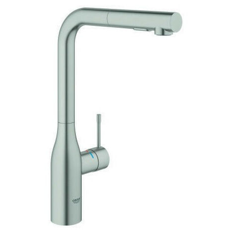 GROHE Miscelatore monocomando per lavello Essence 30504 doccetta estraibile supersteel, 30504DC0
