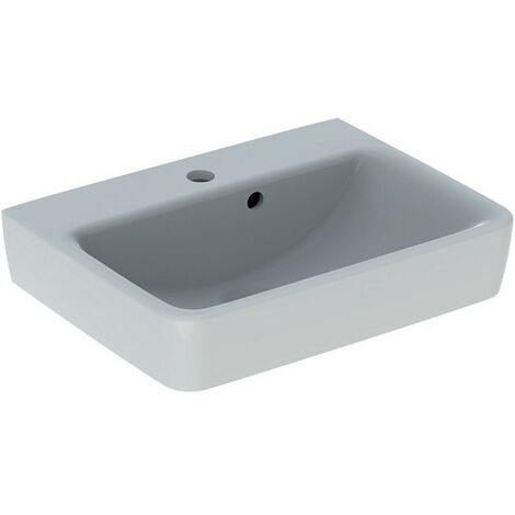 GEBERIT RENOVA PIANO 500X380mm GEBERITA PROWN con rubinetto per rubinetto con plein bianco (1/4)