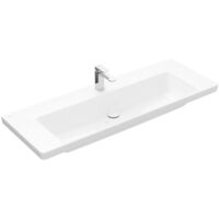 V&B Schrankwaschtisch SUBWAY 3.0 1300x470mm o ÜL mit Hahnloch weiß C+