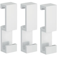 Set gancio LOFT 3er. attaccabile bianco