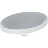 Lavabo incasso VariForm ovale 550x400mm senza foro rubinetto senza troppopieno bianco KT