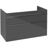 Mobile lavabo, 953 x 590 x 502 mm, modello sospeso, In legno Glossy Grey