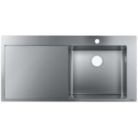 S715-F450 Lavello incasso 450 con gocciolatoio con foro rubinetto inox