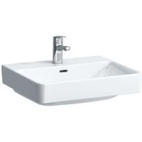 Lavabo da appoggio LAUFEN PRO S 550 x 465 mm con troppopieno, rubinetteria 3 fori design bianco LCC LAUFEN