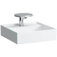Lavamani KARTELL 460 x 460 mm senza troppopieno, versione monoforo bianco LCC LAUFEN