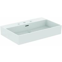 Lavabo EXTRA 700x450x150mm bianco con rubinetteria IdealPlus 3 fori, con troppopieno IDEAL STANDARD