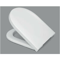 Gridando WC Hamberger Tube Softclose Premium con candela in acciaio inossidabile C4302G bianco