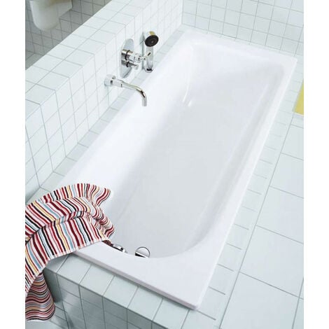 Kaldewei Eurowa 170 x 70 cm Baignoire droite 178 L en acier émaillé, sans pieds, blanc alpin (119800010001)