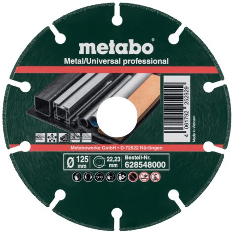 Metabo Diamanttrennscheibe Metall/Universal "Professional" MUP 125x1, 3x22, 23 mm (628548000) (1/2)