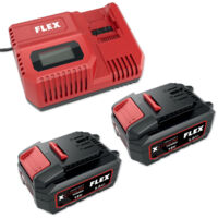 Flex P-Set 55 R Schnellladegerät 2x Akku 18V 5Ah X Lithium Power 532739
