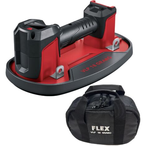 Flex – Palonnier à ventouses électrique 18V – Force de maintien 170 kg – Pour carrelage, béton, verre – Écran numérique de pression
