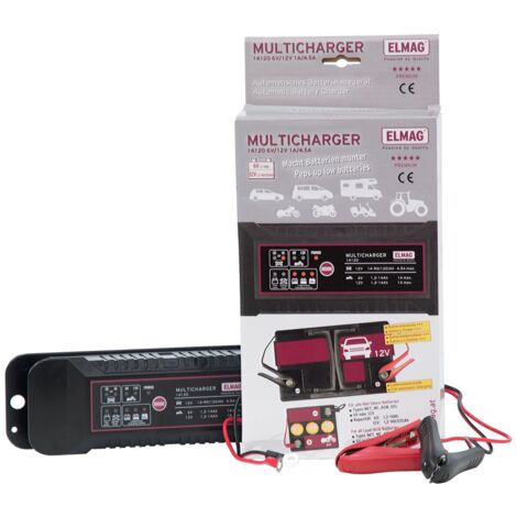 ELMAG Automatisches Batterieladegerät 6/12 V. MULTICHARGER 14120 (56030) (1/2)