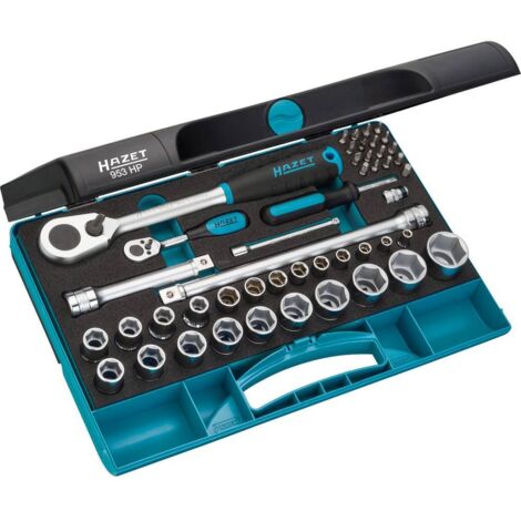 Jeu de clés à douilles HAZET Carré creux 12,5 mm (1/2 pouce) Nombre d'outils : 47 (1/7)