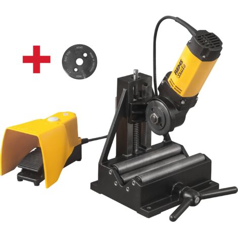 Rems – Coupe-tuyau pour tubes Ø 8-115 mm – Coupe nette sans bavure – Interrupteur à pédale de sécurité – Compatible acier, cuivre et plastique