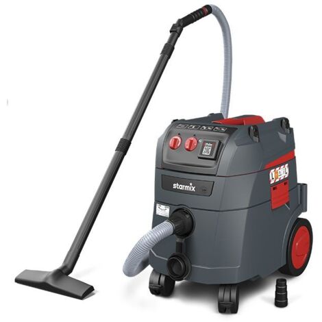 Starmix – Aspirateur de chantier 18539 – 1600W – Dépression automatique – Pour poussières fines et matériaux lourds – Nettoyage impulsionnel du filtre