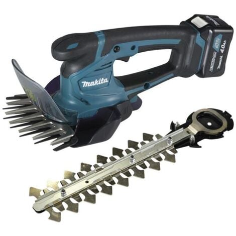 Makita Ciseaux à gazon à batterie 12 V max avec 2 batteries et chargeur DC10SB (UM600DSMEX)