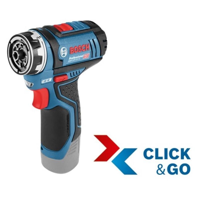 Bosch Professional 12v system gsr 12v15 fc atornillador batería 30 nm flexiclick sin en caja taladro solo cargador detornillador 12 1300 600