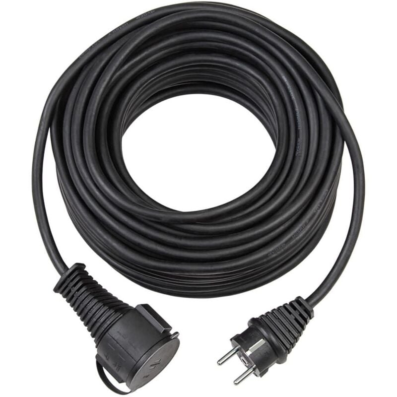 Cable alargador 5 mt 16a enchufe y zócalo 3g1 mm² cable negro