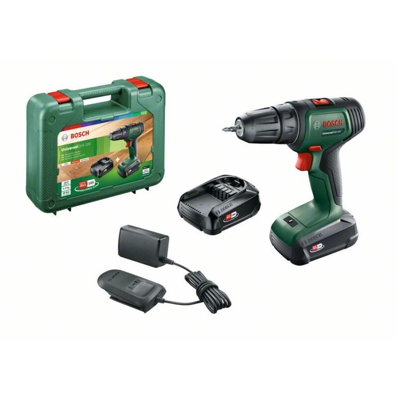 Diagema De Batería 18 v universaldrill 18v 2x 1.5 ah maleta bosch 1450 12