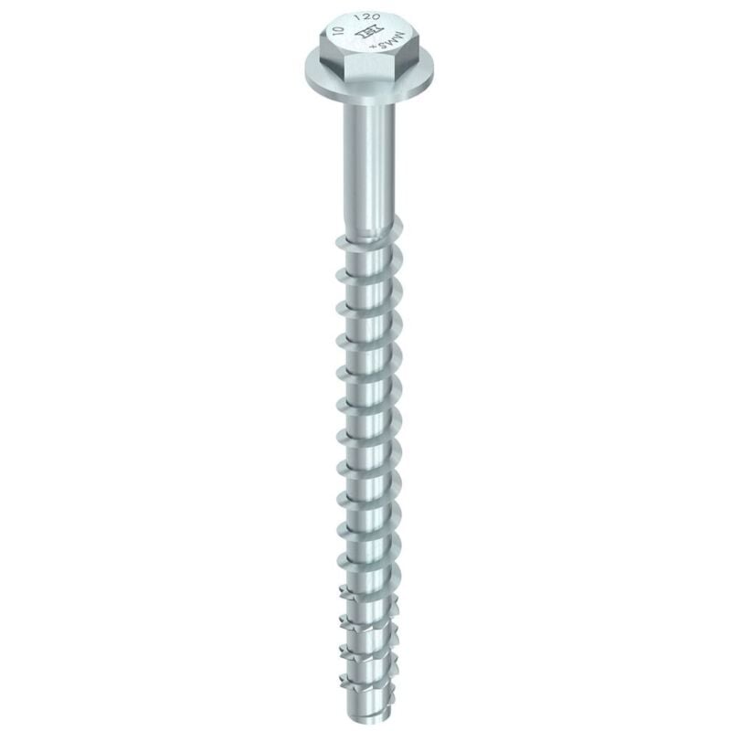 Heco Mms Plus hexagonal tornillo de monti anclaje con disco plateado 48399 multimontiplus 10 60 25